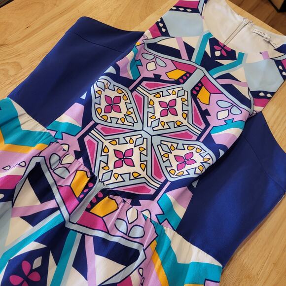 Annie Griffin Max Geometric Print Colorful Purple Pink Size 2 - Picture 6 of 16